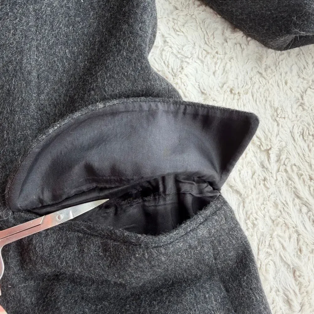 Calvin Klein wool blend blazer jacket vintage 90s charcoal grey‎ single breasted - Picture 8 of 16